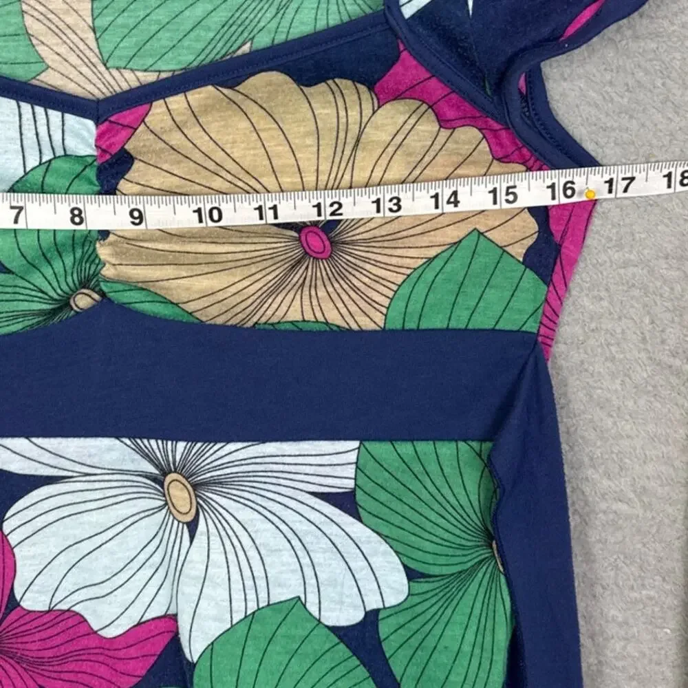 Charlotte Russe Y2K Floral Empire Waist Tunic Top Tie Back Stretch Size M Boho - Picture 5 of 8